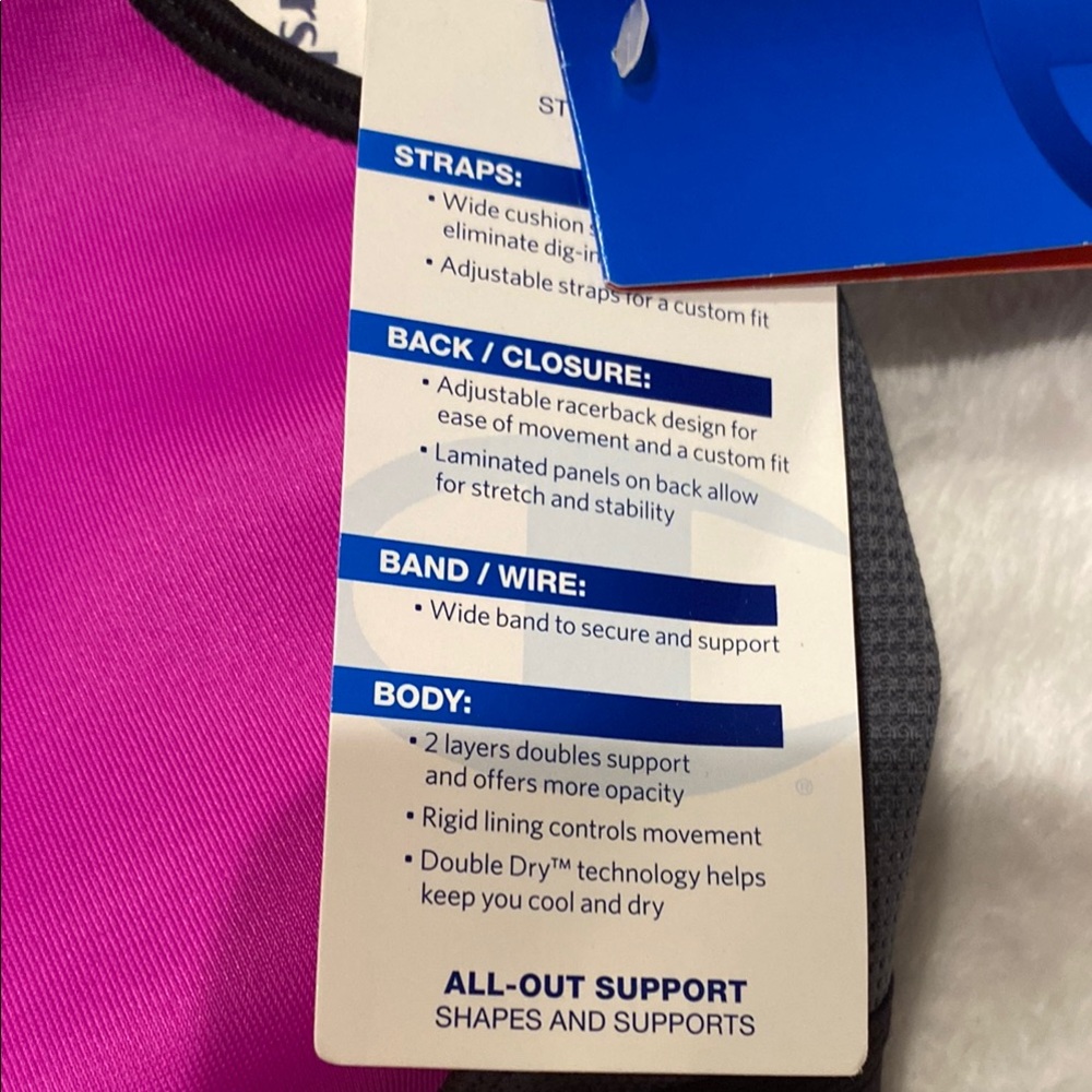 Champion Women's Purple Sports Bra - Picture 6 of 8